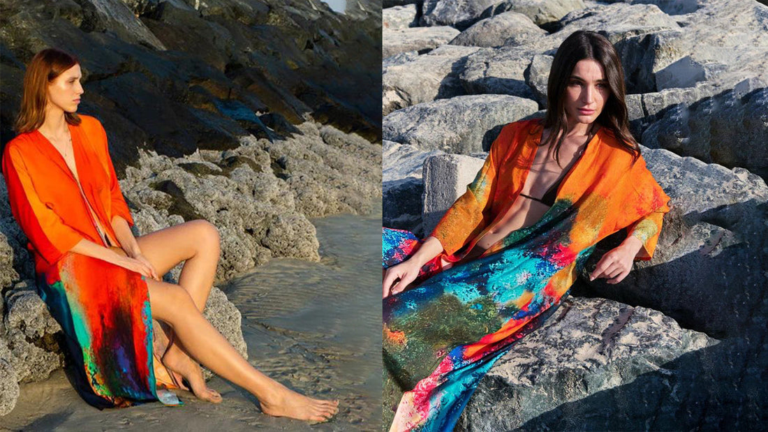 Traditional Kimono Elegance Reimagined by Dhara Sheth