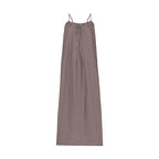 The New Classic Brown Gingham Spaghetti Strap Maxi Dress