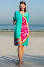 Cotton Candy Mid Length Kaftan Dress
