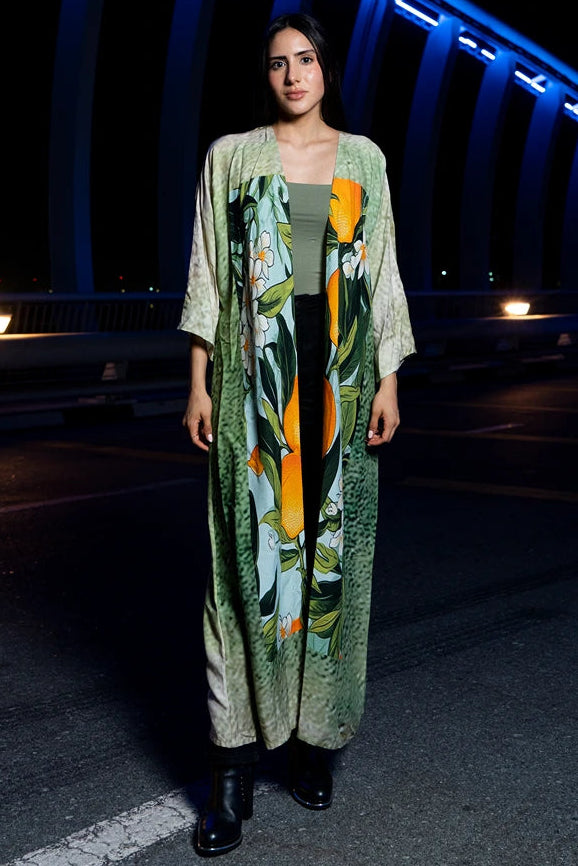 Fleur & Fruit Vintage Long Kimono