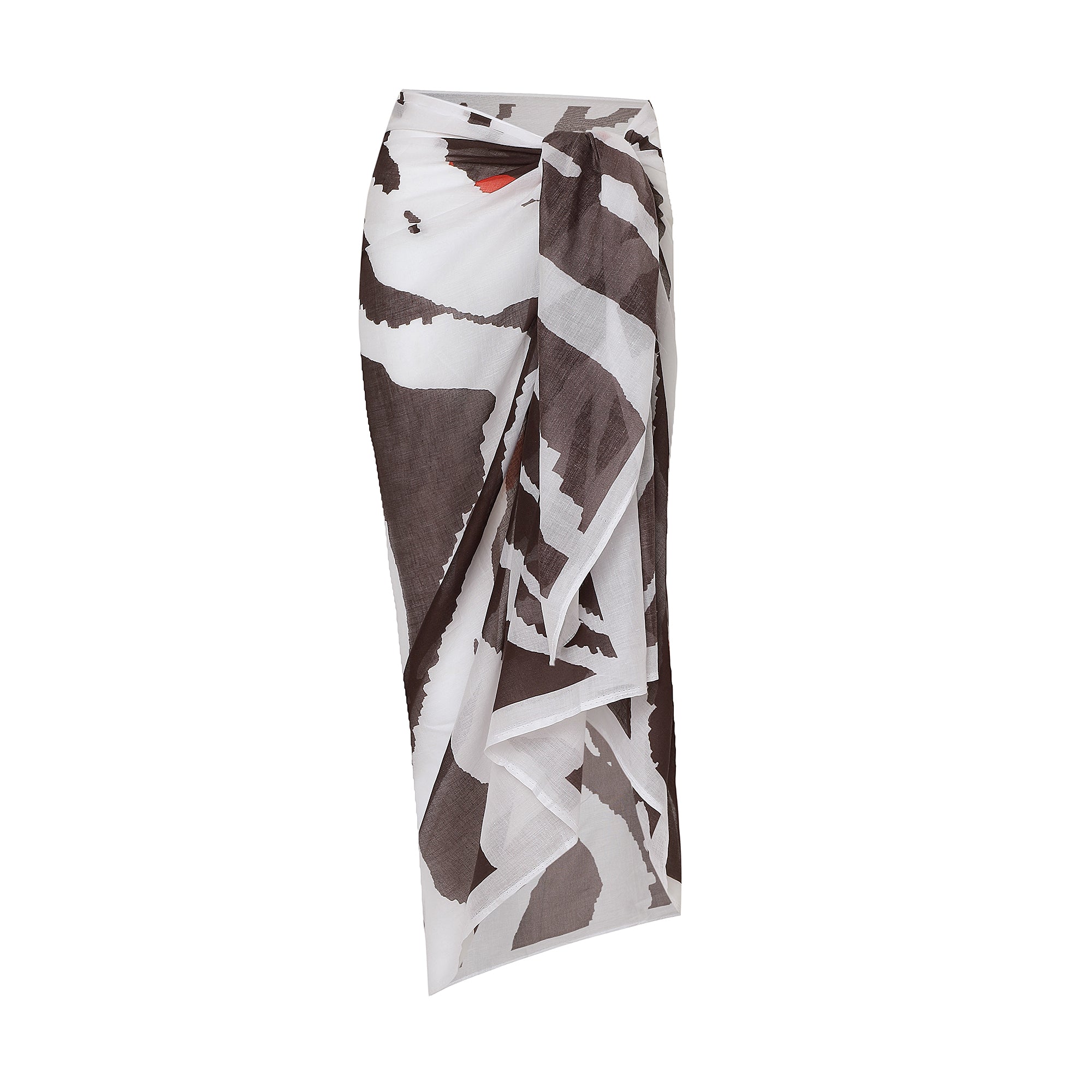 Into The Wild Zebra Animal Print Resort Cotton Sarong