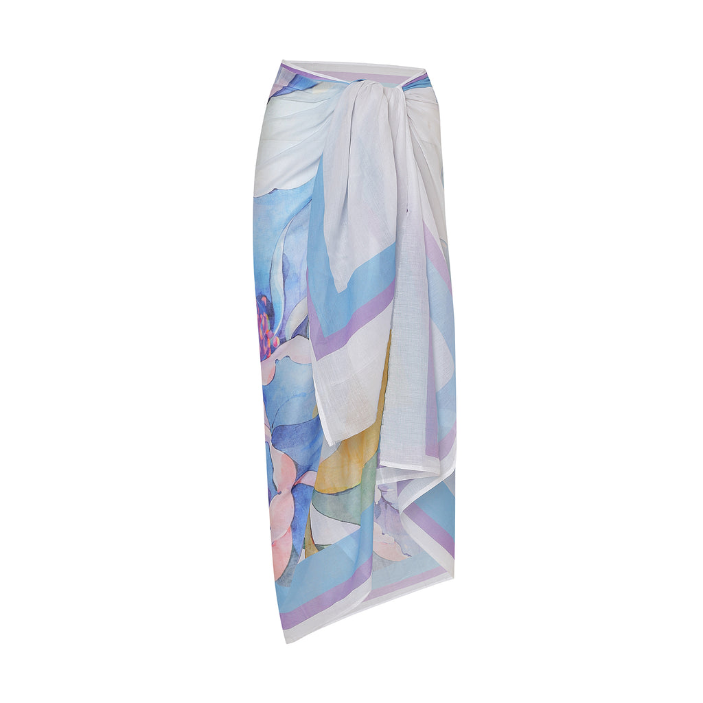Fleur Botanical Print Resort Cotton Sarong