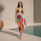 Mediterranean Escape Resort Cotton Sarong -  Multicolour