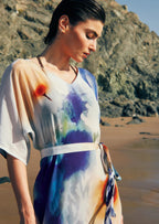 Ciel & Sand Long Kaftan With Side Slits