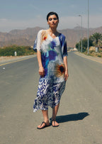 Ciel & Sand Long Kaftan With Side Slits