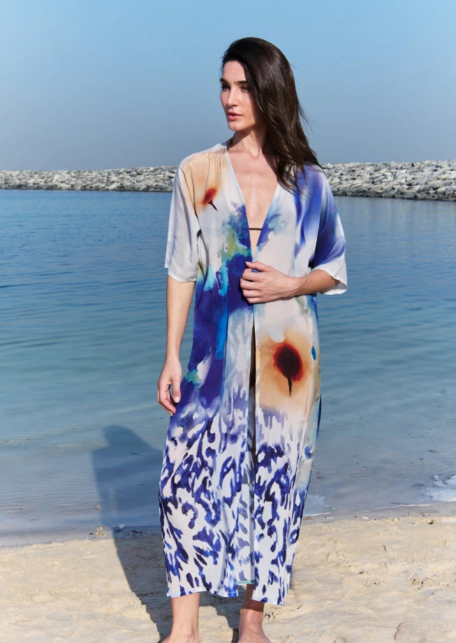 Ciel & Sand Short Sleeves Long Kimono