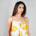 A Place In Time Scenic Toile Countryside Spaghetti Strap Maxi Dress