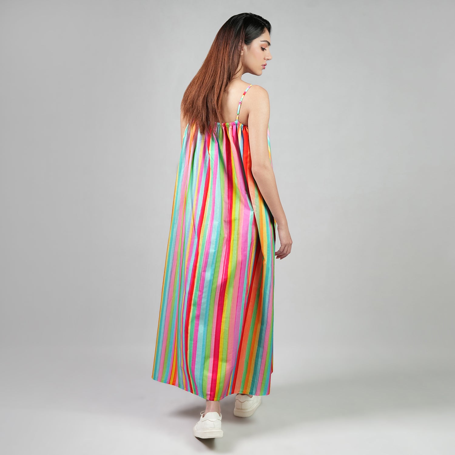 The Palette Colorful Stripes Maxi Dress -Multicolor