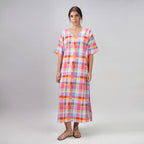 Palette Picnic Long Kaftan Dress With Side Slit