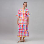 Palette Picnic Long Kaftan Dress With Side Slit