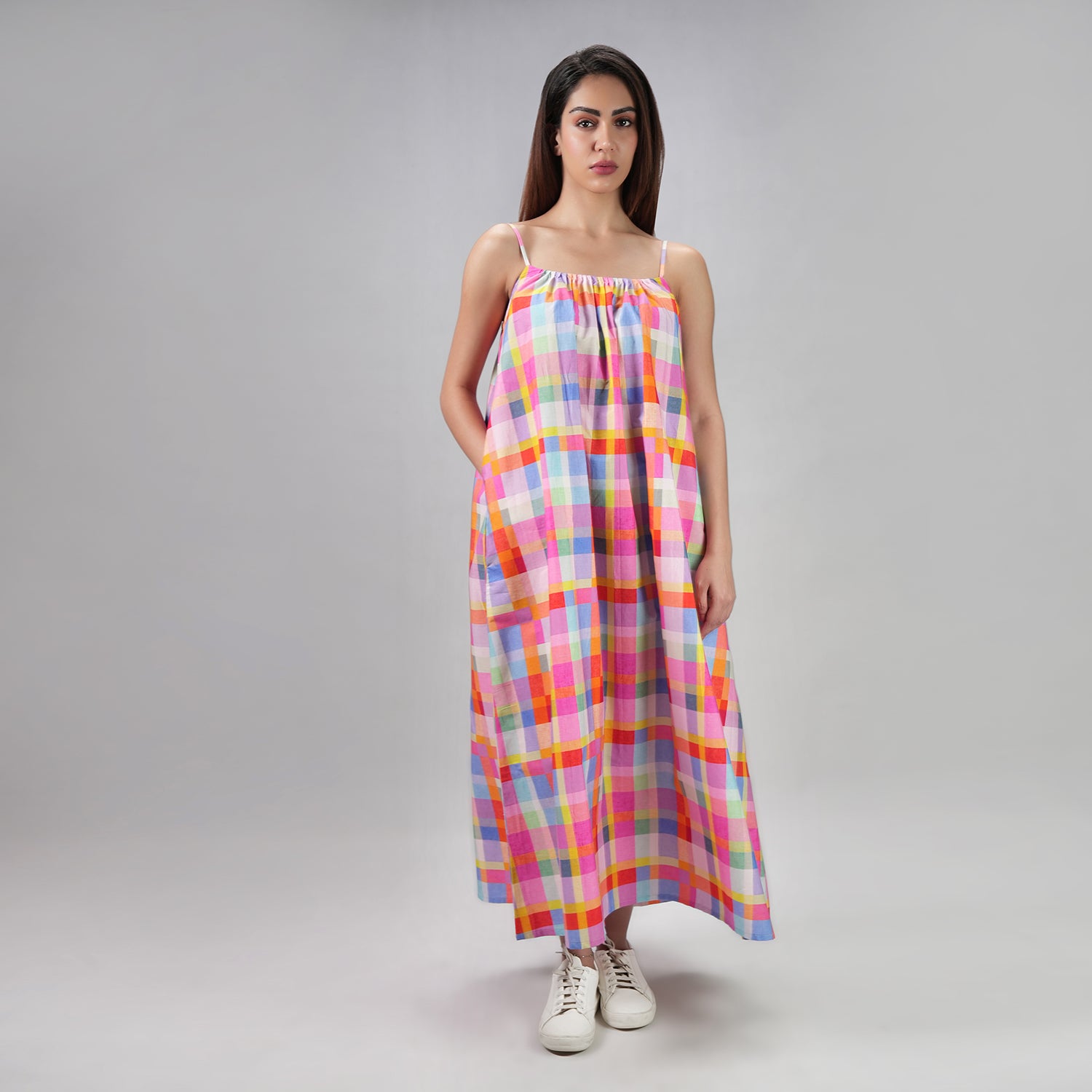 The Palette Picnic Spaghetti Strap Maxi Dress - Multicolour