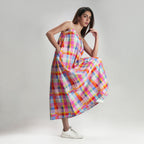 The Palette Picnic Spaghetti Strap Maxi Dress - Multicolour