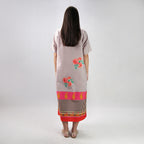 The Floral Archive Rose Print Long Kaftan Dress
