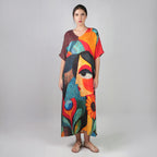Muse Abstract Art Long Kaftan Dress