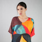 Muse Abstract Art Long Kaftan Dress