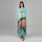 La Dolce Riviera Mediterranean Long Kimono Dress - Beach Cover Up