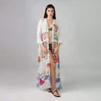 Abode Artistic Bookshelf Kimono Dress - Library Print