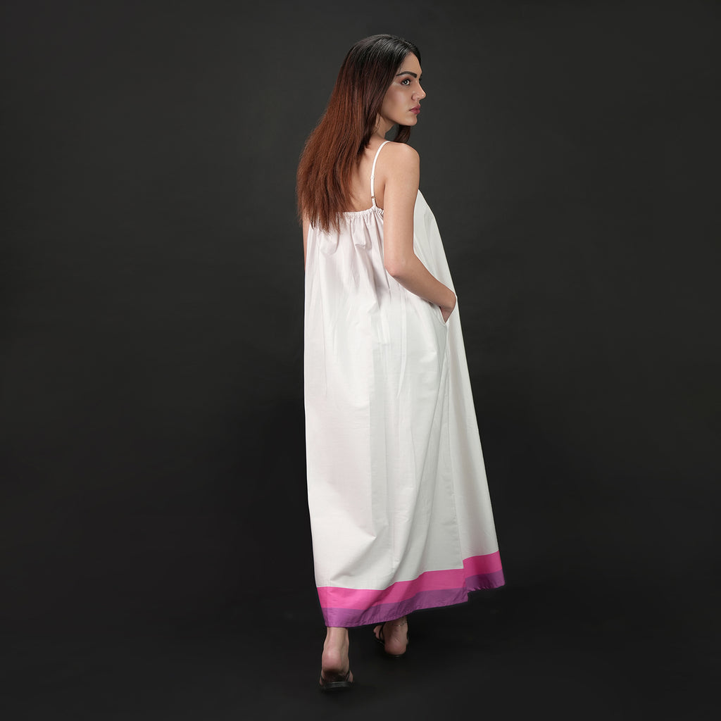 Rosé A Pink Floral Spaghetti Strap Maxi Dress - Pink & Purple