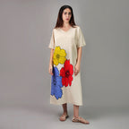 No.3 Floral Art Long Kaftan Dress
