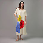 No.3 Floral Art Long Kaftan Dress