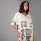 Abode Artistic Bookshelf Long Kaftan Dress - Library Print