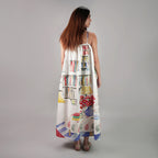 Abode Books & Blooms Vintage Look Maxi Dress