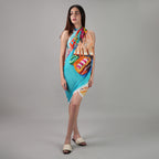 Mediterranean Picnic Resort Cotton Sarong - Multicolour