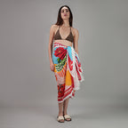 Mediterranean Escape Resort Cotton Sarong -  Multicolour
