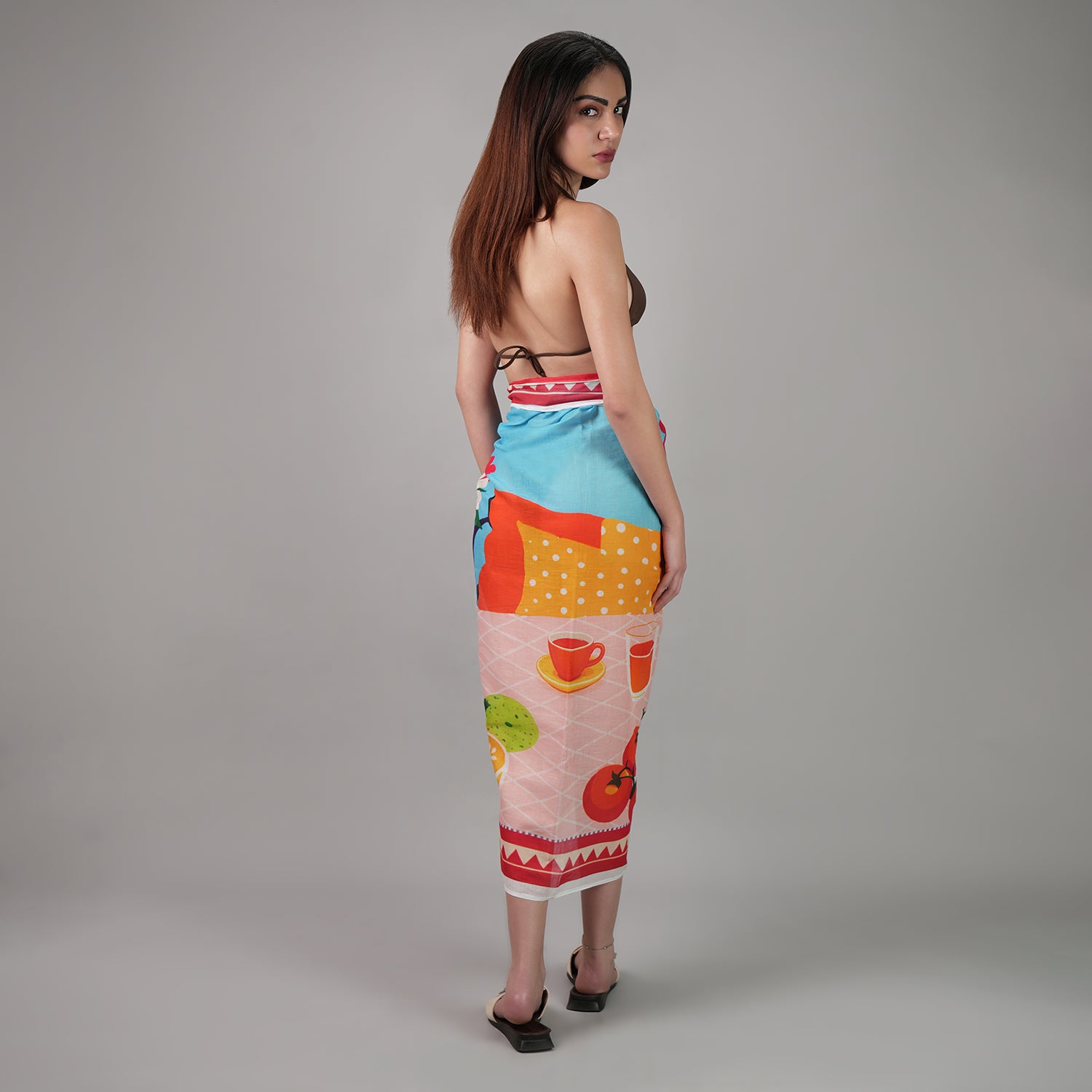 Mediterranean Escape Resort Cotton Sarong -  Multicolour