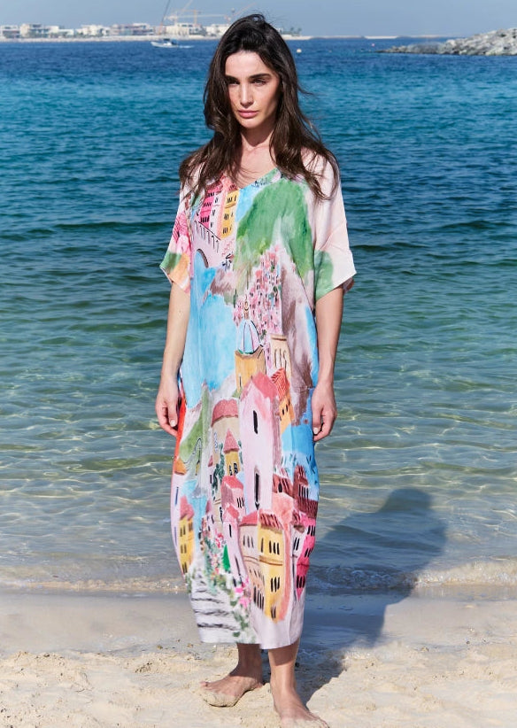 La Riviera Multicolor Long Kaftan