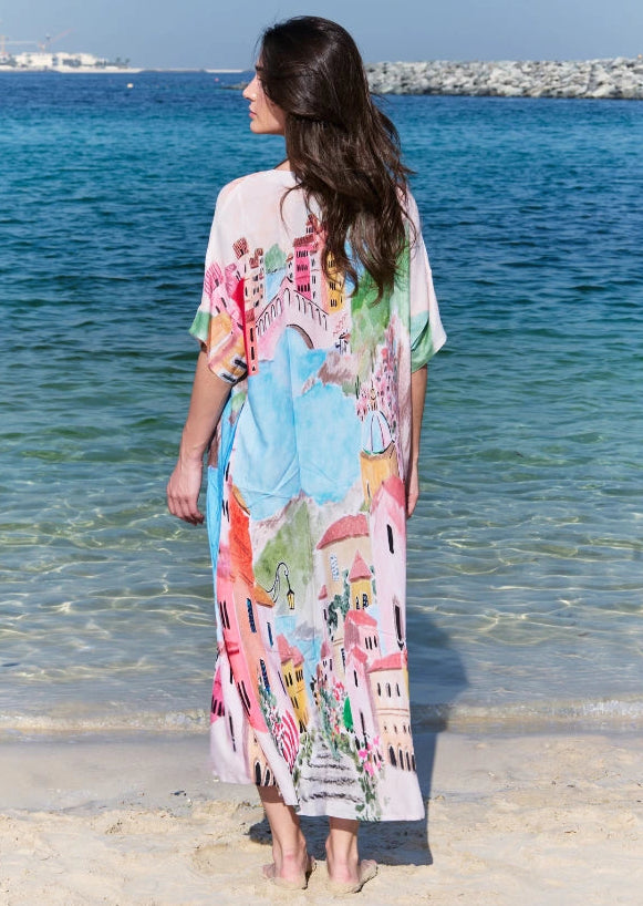 La Riviera Multicolor Long Kaftan