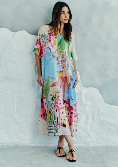 La Riviera Multicolor Long Kaftan