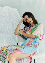 La Riviera Multicolor Long Kaftan With Side Slits