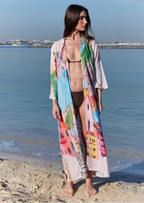 La Riviera Multicolor Long Kimono