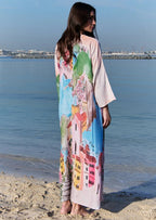 La Riviera Multicolor Long Kimono
