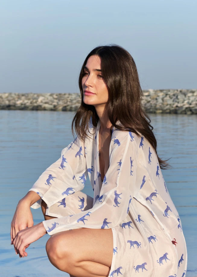Leopard Luxe Printed Short Kimono