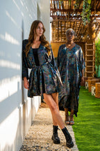 Olive Green Plain Short Kaftan Dress