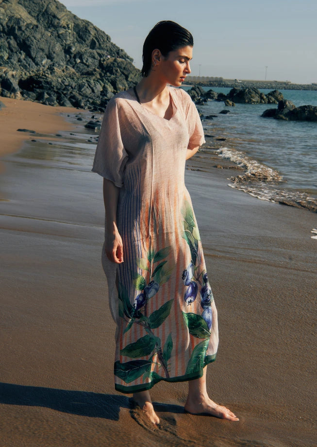 The Breeze Long Kaftan With Side Slits