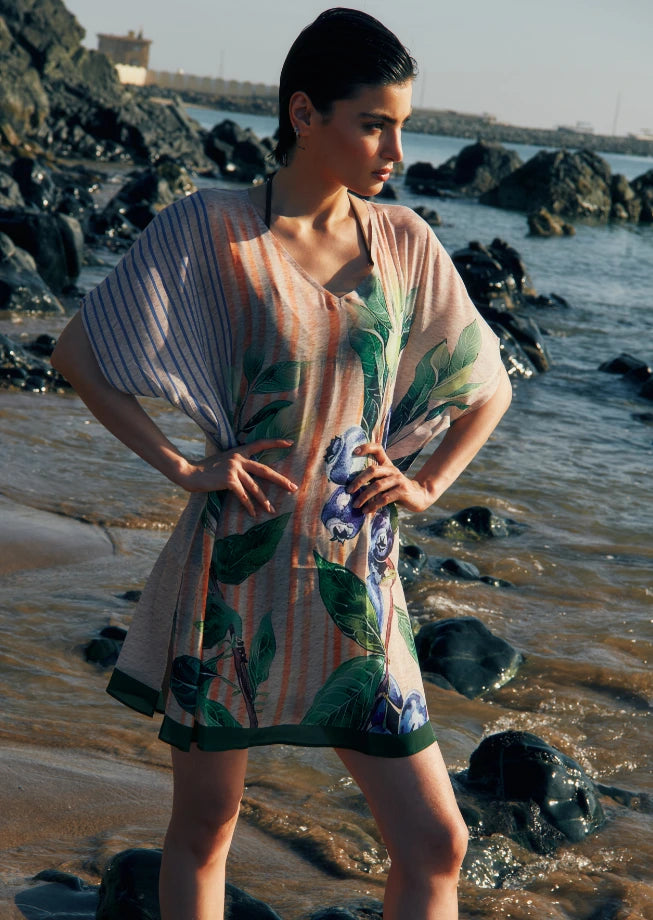 The Breeze Printed Short Kaftan