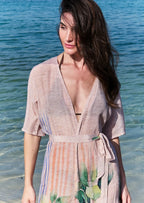 The Breeze Short Sleeves Long Kimono