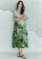 Wild Wings Bird In The Jungle Long Kaftan